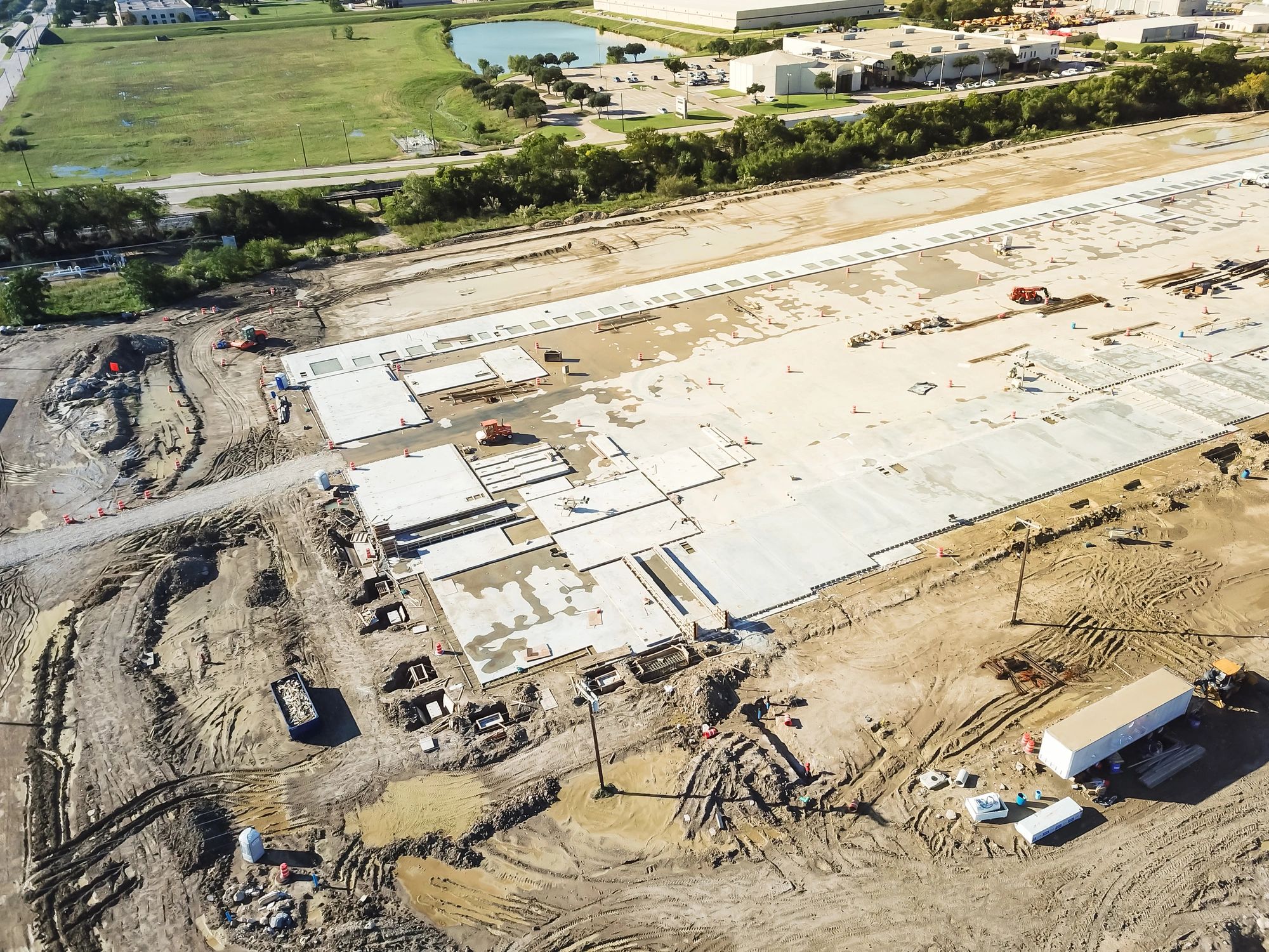 construction site Texas grading excavation civil engineering heavy equipment