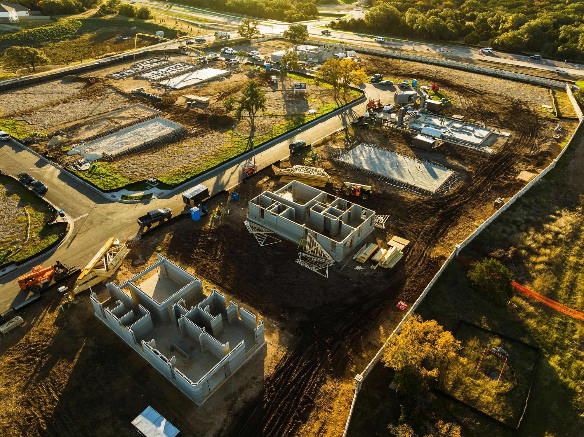 construction site Texas grading excavation civil engineering heavy equipment
