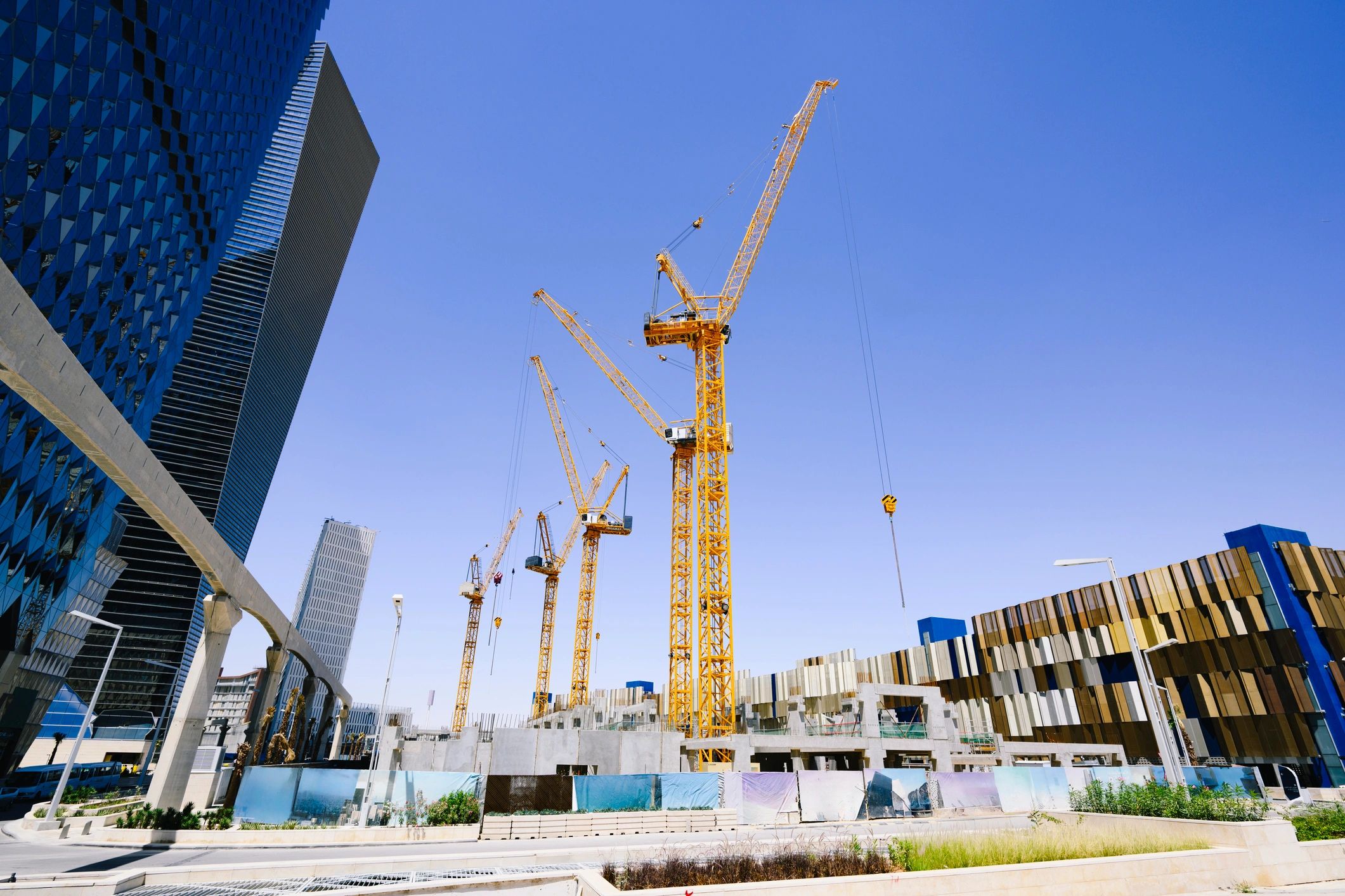 modern construction office exterior