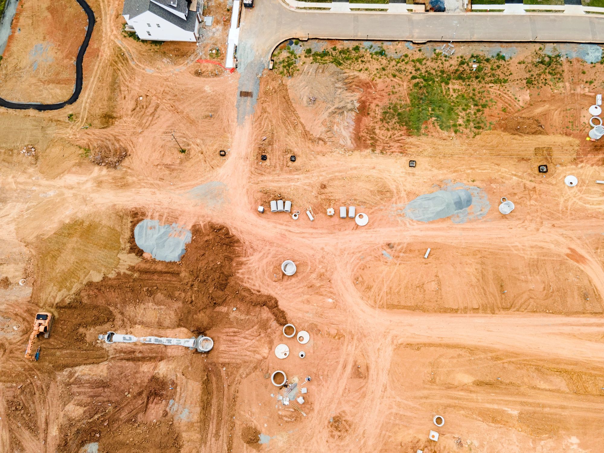 construction site Texas grading excavation civil engineering heavy equipment
